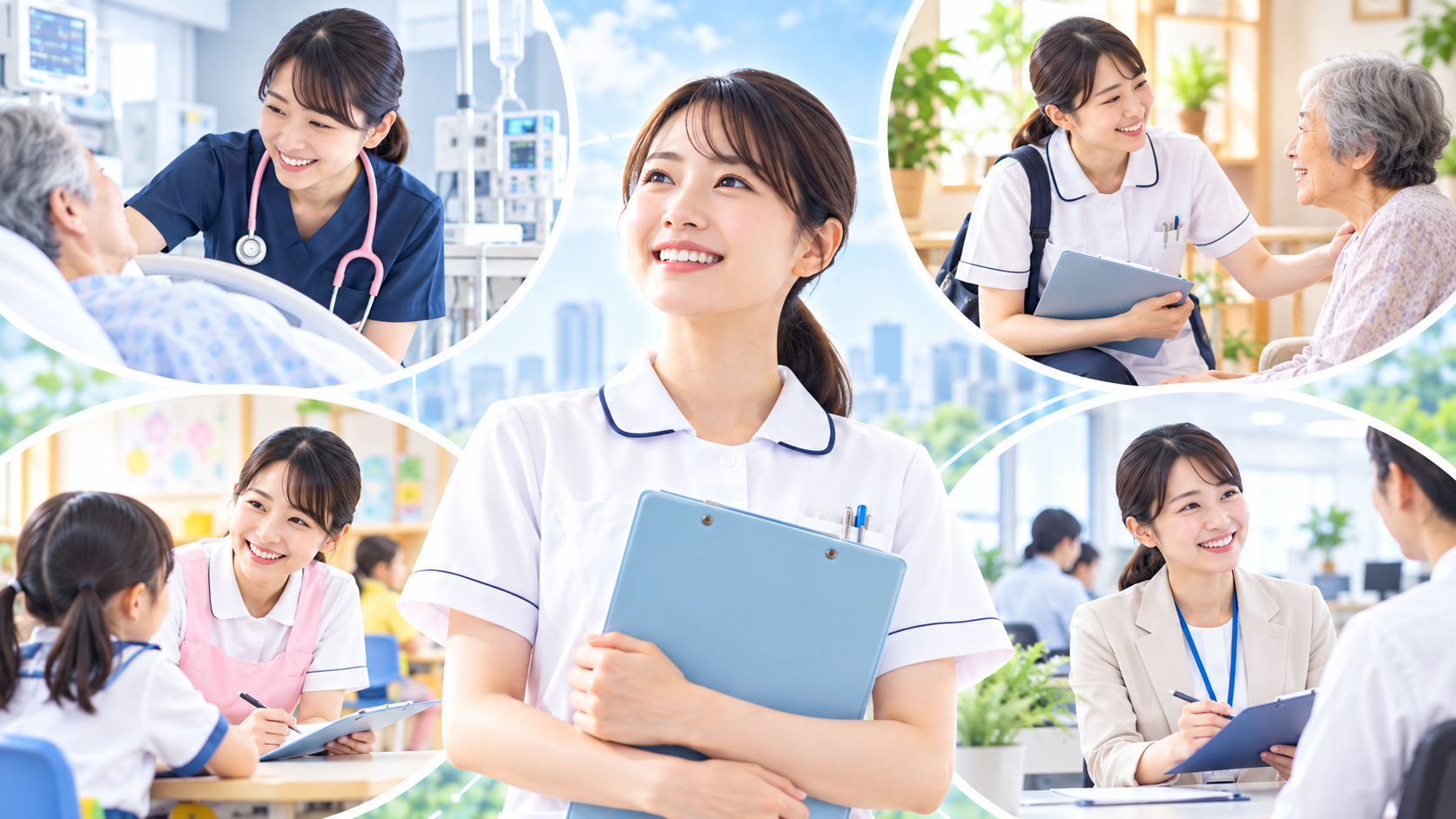 看護師資格を活かせる仕事・働く場所とは？病院以外の転職先から企業・在宅・海外での働き方まで解説：看護師資格は病院以外でも活かせる？まず知っておきたい免許の役割の図解