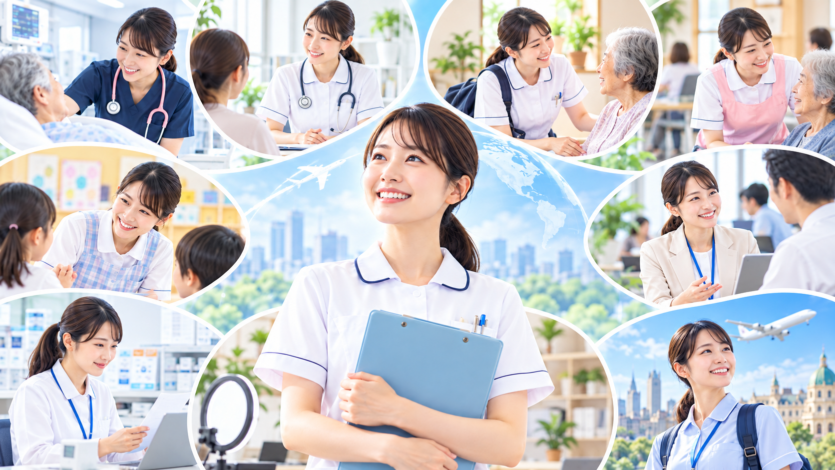 看護師資格を活かせる仕事・働く場所とは？病院以外の転職先から企業・在宅・海外での働き方まで解説：まとめ｜看護師資格を活かせる場所は病院だけではないの図解