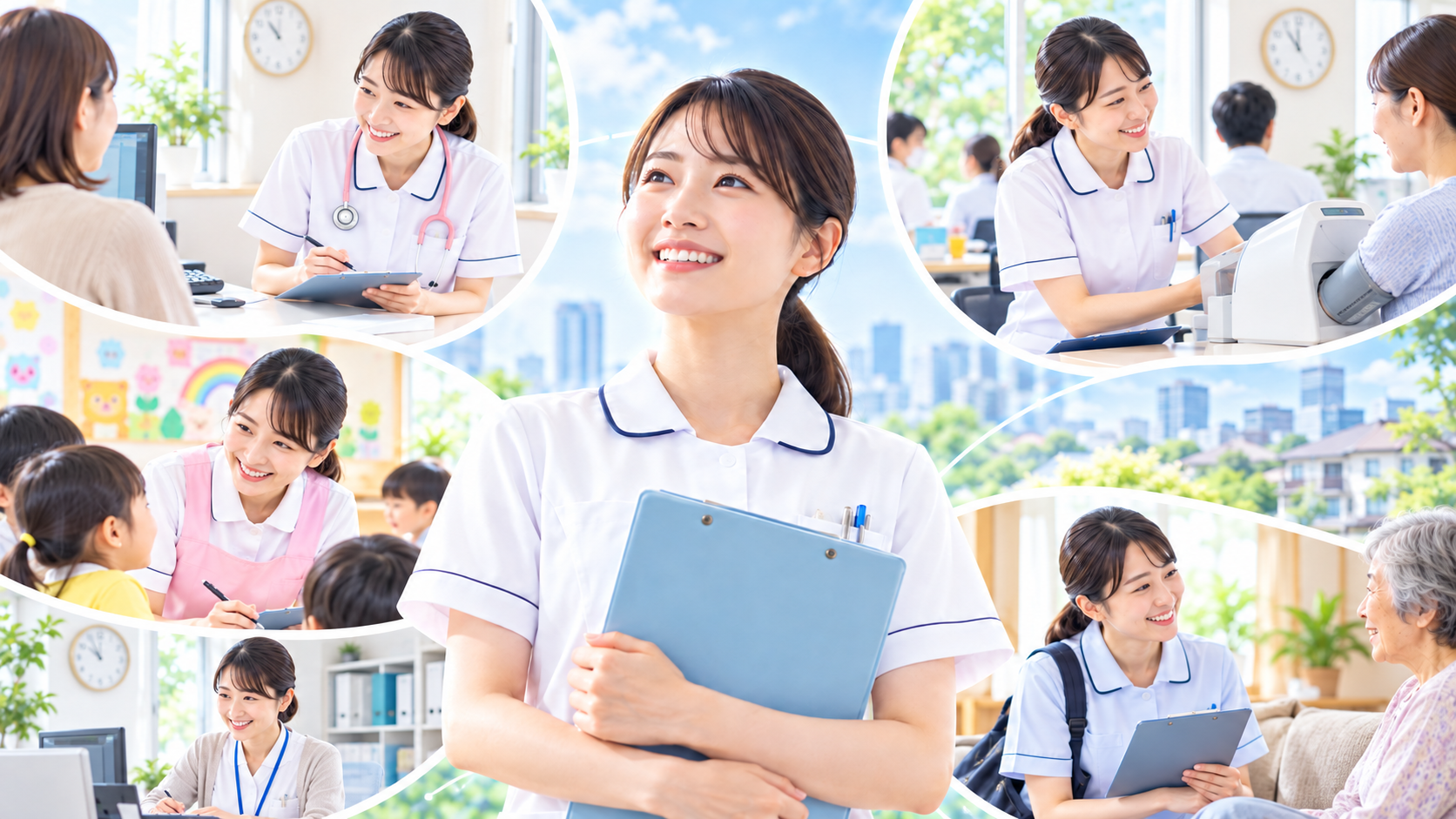 看護師資格を活かせる仕事・働く場所とは？病院以外の転職先から企業・在宅・海外での働き方まで解説：夜勤なし・日勤中心で働きたい看護師はどの職場を検討できる？の図解
