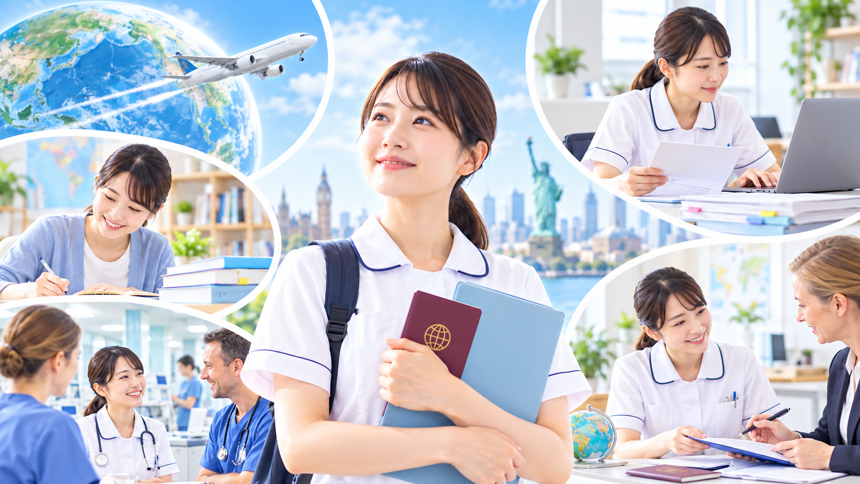 看護師資格を活かせる仕事・働く場所とは？病院以外の転職先から企業・在宅・海外での働き方まで解説：海外で看護師として働くには日本の免許だけでよい？の図解